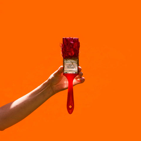 red illuminated paint brush
