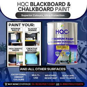 HQC Blackboard And Chalkboard Paint 1 Litre - paint your chalkboard - PaintOutlet.co.uk