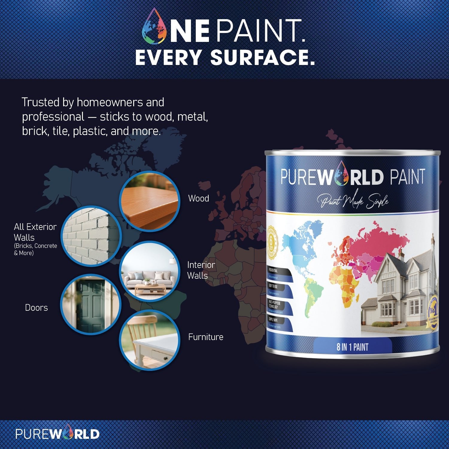 Pureworld - All in one - Interior & exterior Paint - PaintOutlet.co.uk