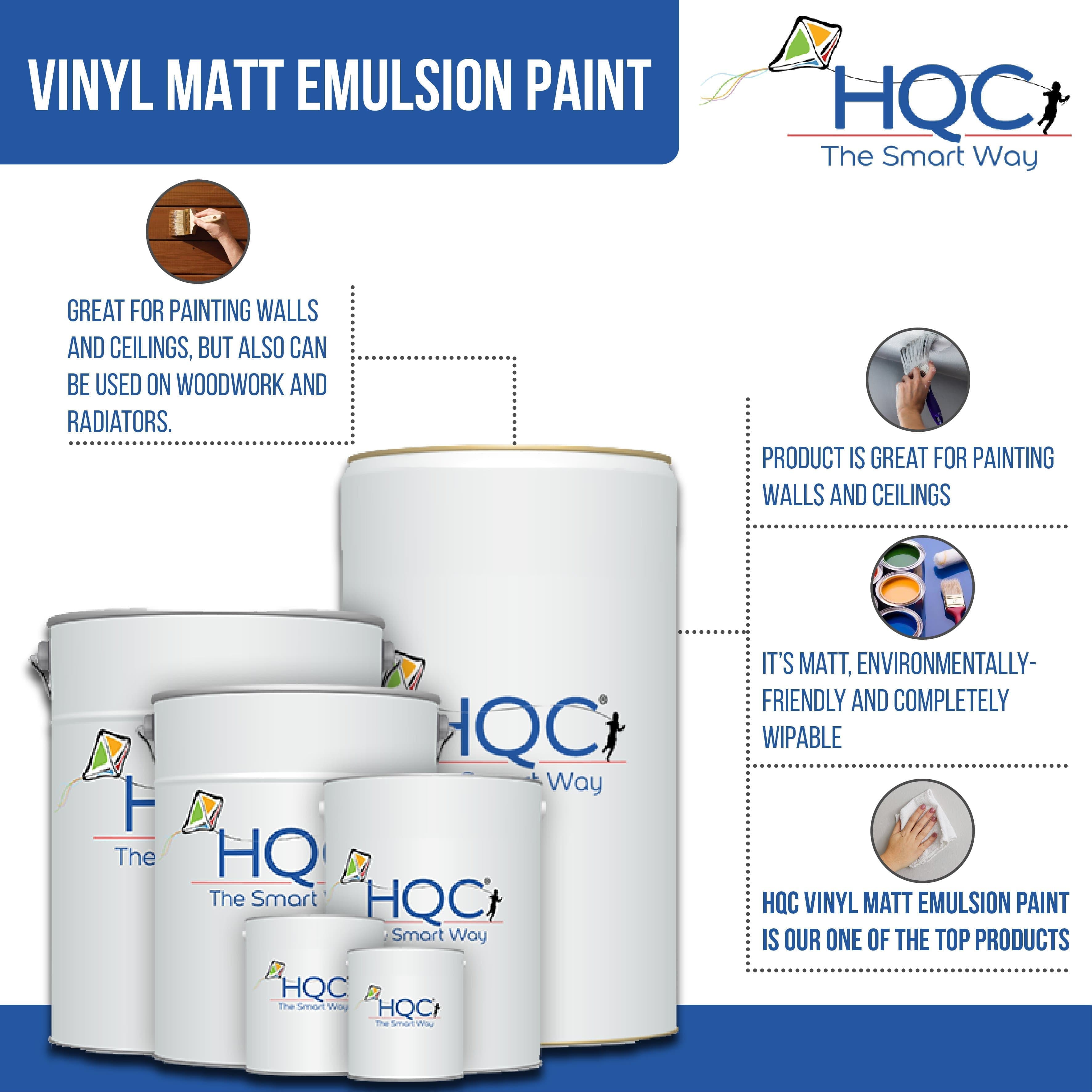 10L - 20L HQC Vinyl Matt Emulsion Paint - PaintOutlet.co.uk