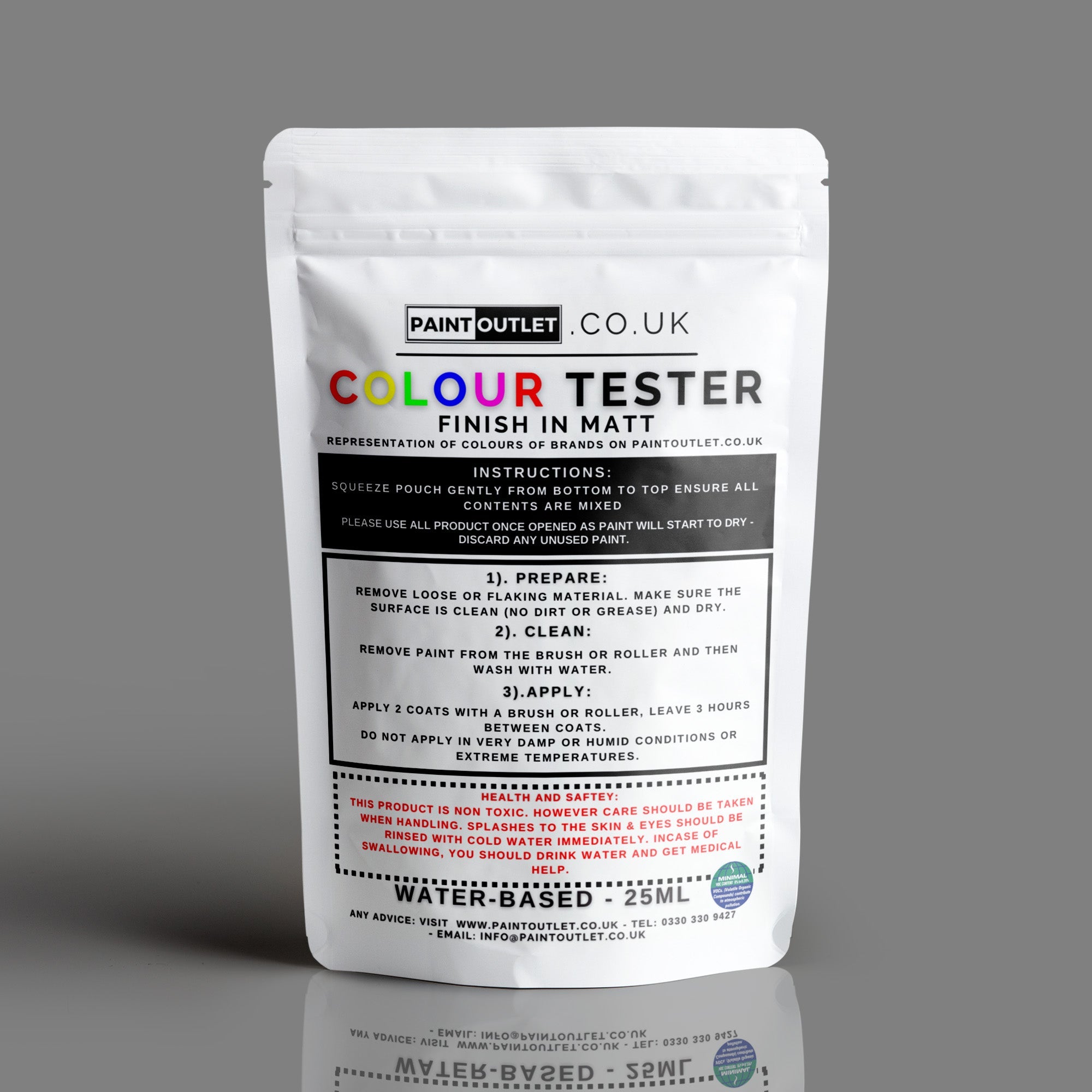 Colour Tester Pouch 25ML - PaintOutlet.co.uk
