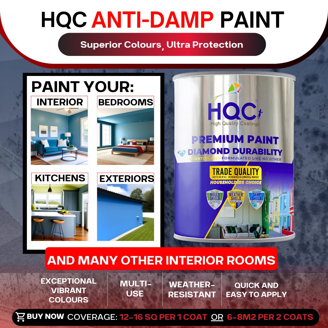HQC Anti Damp Paint for kitchen and bedroom- PaintOutlet.co.uk