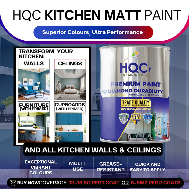 HQC Durable Kitchen Matt Paint - PaintOutlet.co.uk