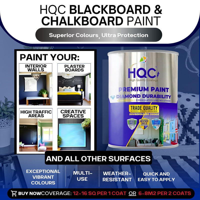 TRADE - HQC Blackboard And Chalkboard Paint - PaintOutlet.co.uk